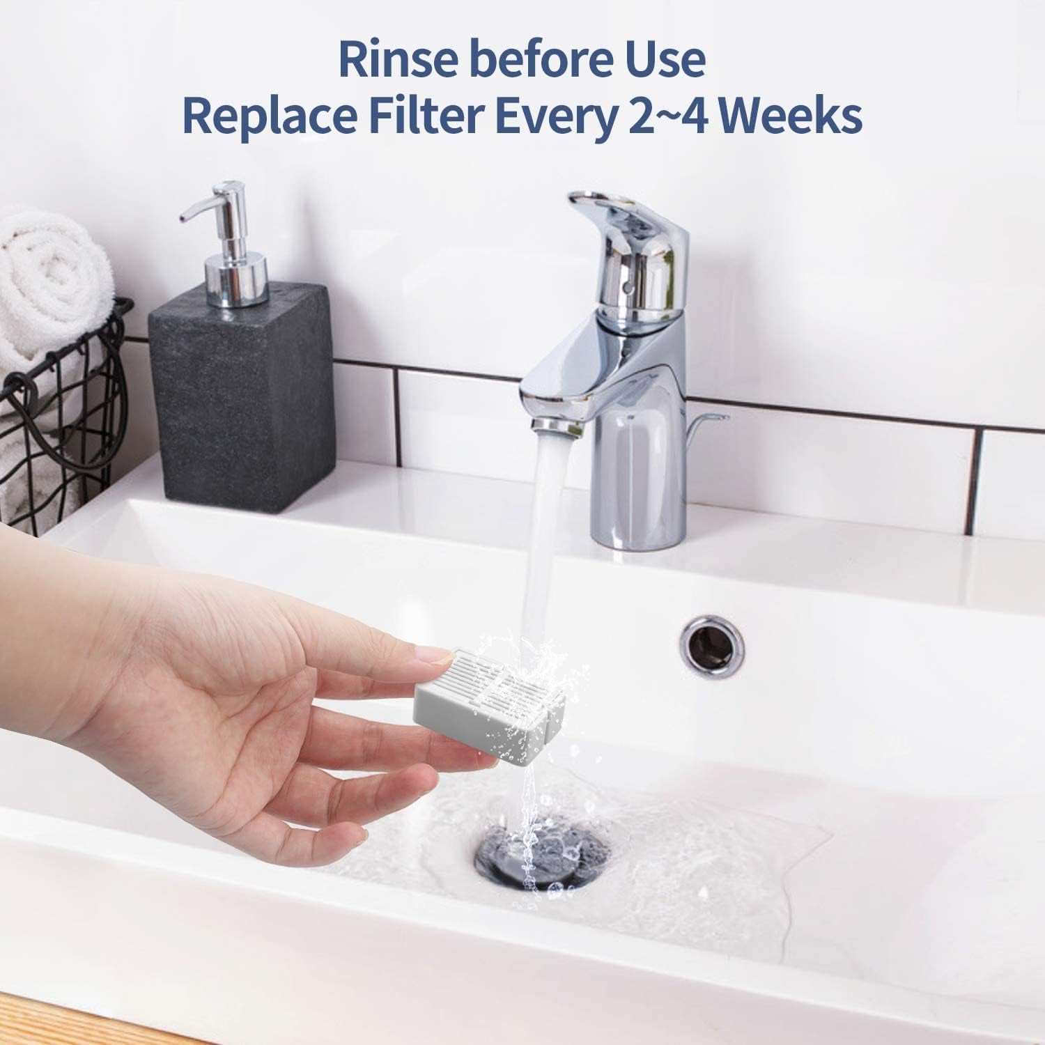 Pet Fountain Replacement Filters, 8 Pack Cat Water Fountain Carbon Filters and 2 Pack Foam Filters for Cupcake Ceramic Cat Fountain