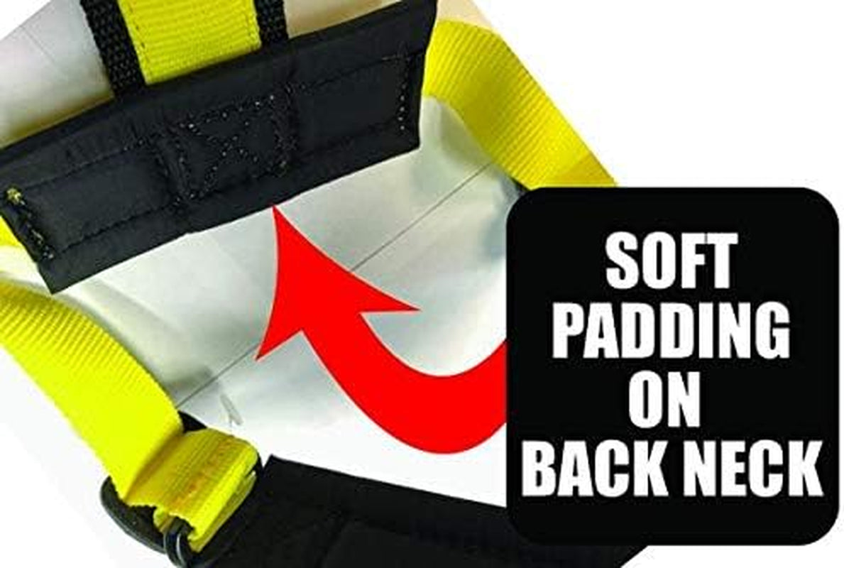 Adjustable Sled Pro Harness (Large, Yellow), Dog Harness for Large Breeds, Giant Dogs, Sled Pulling