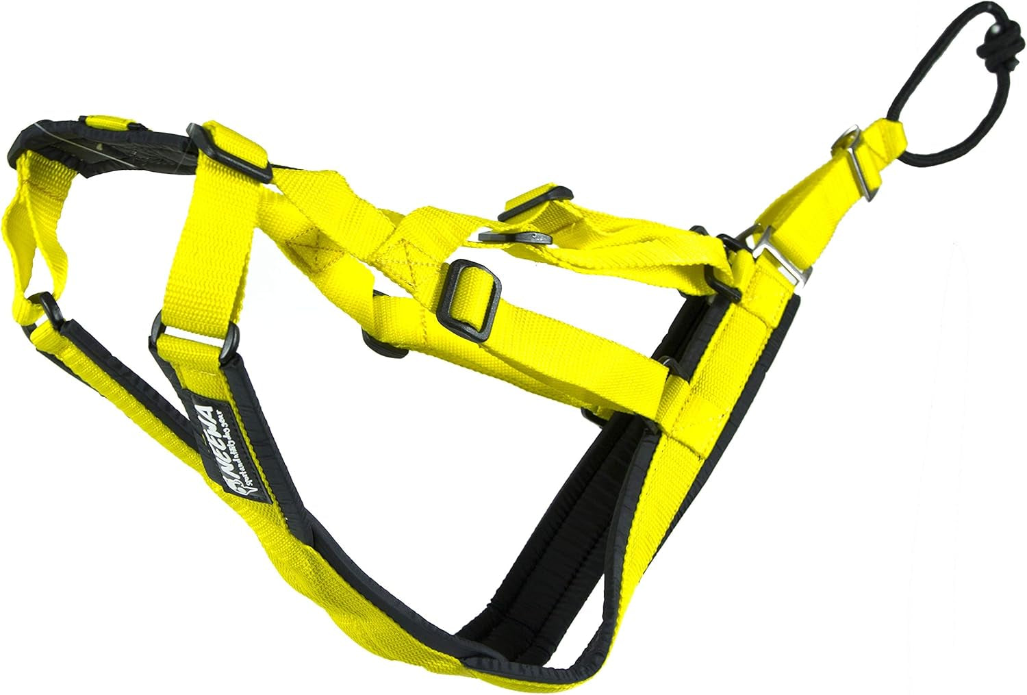 Adjustable Sled Pro Harness (Large, Yellow), Dog Harness for Large Breeds, Giant Dogs, Sled Pulling