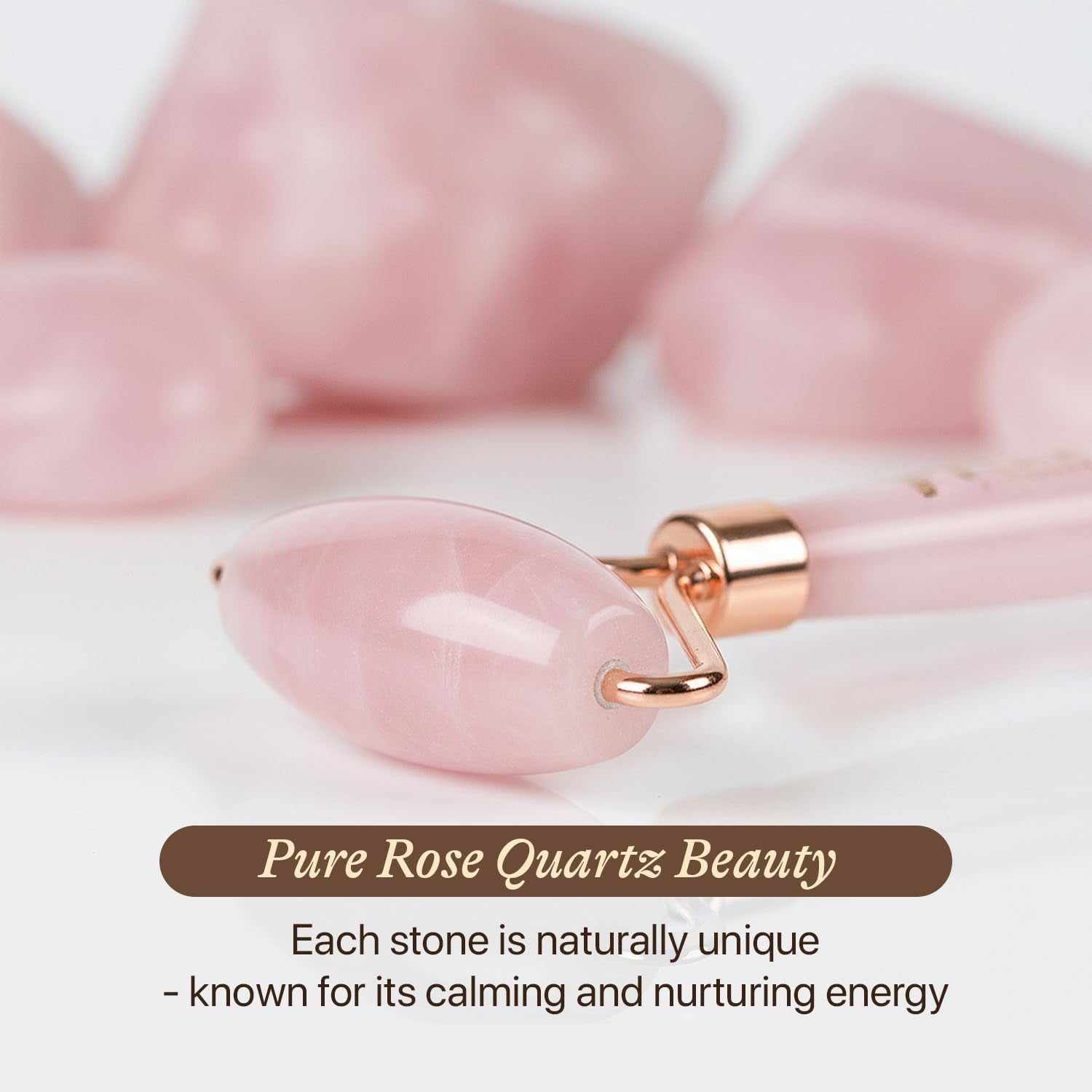 Rose Quartz Face Roller - Relaxation Gifts for Women, Stocking Stuffers for Teenage Girls & Her, Massager Skin Care Tools for Fine Lines and Wrinkles, Beauty Gift Ideas, Self Care Facial Tool